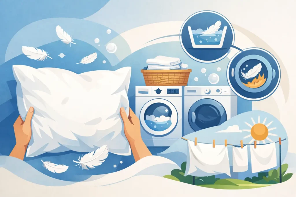 Pranje jastuka od perja bez grešaka